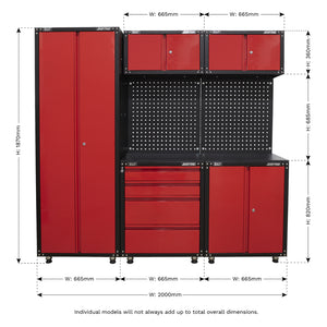 American PRO Modular Storage System 2.0m APMS80COMBO3 5