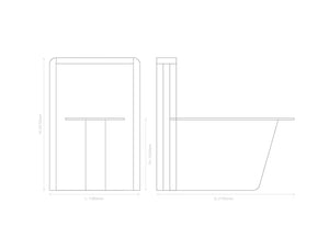 Athena Standing Height Media Unit 7 Person Dimensions