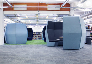 Ben 6 Person High Back Open Collaboration Pod in Library Settings