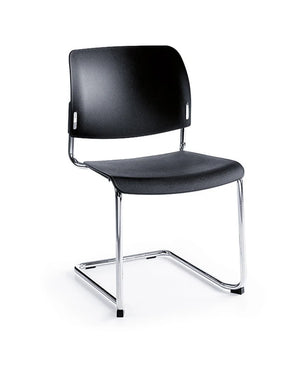Bit Plastic Seat And Mesh Backrest Chair Cantilever Frame Model 555V 7