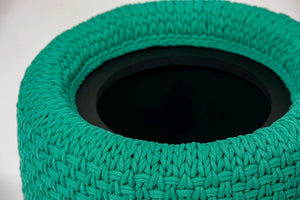 BuzziKnit Office Planter in Green Finish Close Up