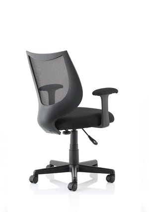 Camden Medium Back Black Mesh Task Operator Office Chair With Arms OP000238 5