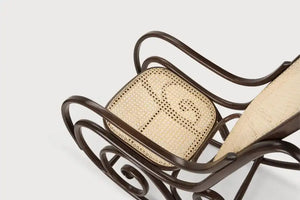 Classic Wooden Rocking Chair Seat Detail