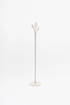 Clip Steel Coat Stand in White Finish