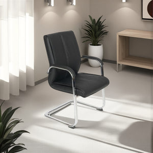 Comfortado High Back Executive Chair with Wooden Table and Indoor Plant in Modern Office Setting