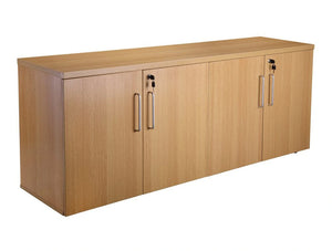 Exec Cred180O Elite 4 Door Credenza Unit With Shelves In Oak