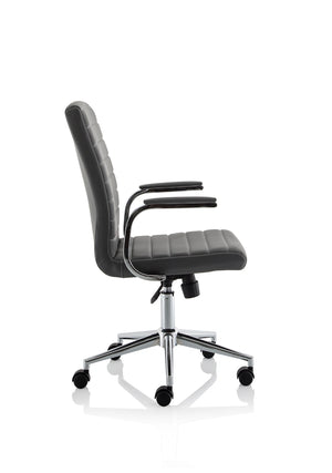 Ezra Medium Back Leather Executive Office Chair With Arms EX000245 9