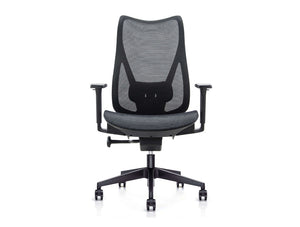 High-Back Task Chair with Adjustable Lumbar Support and Knee Tilt Mechanism 2