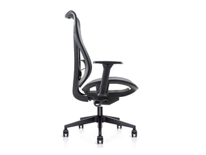 High-Back Task Chair with Adjustable Lumbar Support and Knee Tilt Mechanism 5