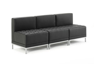 Infinity Modular Straight Back Sofa Chair Black Soft Bonded Leather BR000200 5