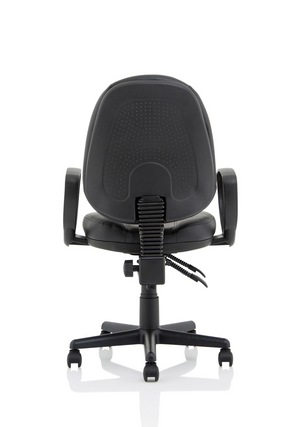 Jackson Black Leather High Back Executive Chair with Loop Arms Image 7