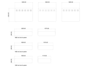 Koala Acoustic Bench Screen Dimensions