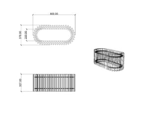 Koala Acoustic Counter Planter Dimensions
