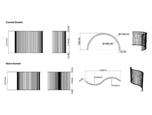 Koala Wave Screen Divider Dimensions