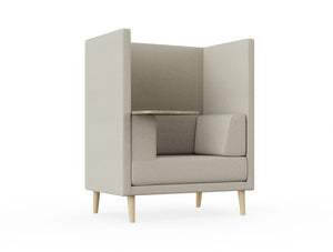 Lenny Single Seater High Back Chair with Table 2