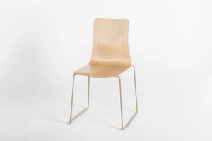 Linar Plus Wooden Chair With Cushion Metal Legs 8