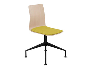Linar Plus Wooden Chair With Cushion Cross Base Not Linar Lpsj4Lnlbs Ral9005 Cushme62002