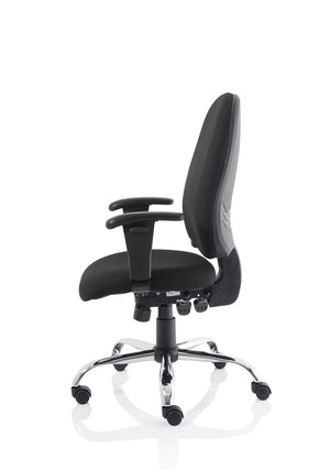 Lisbon Medium Back Task Operator Office Chair With Height Adjustable Arms OP000073 6