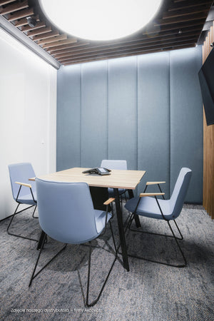 Lumi Chair with Sled Base in Meeting Room Setting