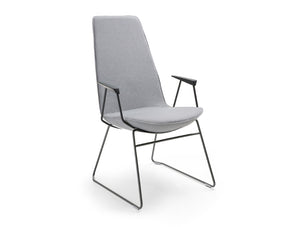 Lumi High Back Chair with Sled Base 6