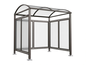 M Barrel Roof Bicycle Shelter with Polycarbonate Dome 2