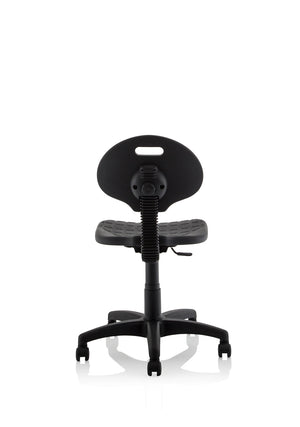 Malaga Task Wipe Clean Operator Chair Black Polyurethane Seat And Back Without Arms OP000088 6