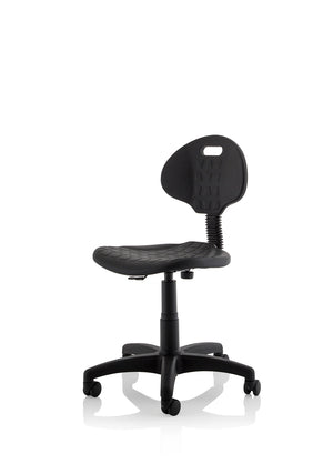 Malaga Task Wipe Clean Operator Chair Black Polyurethane Seat And Back Without Arms OP000088 9
