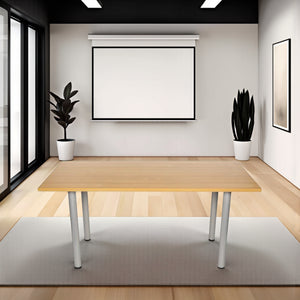 Meeting Room Table with Tubular Legs in Meeting Room Setting
