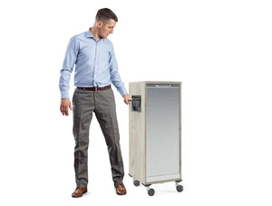 Mobile Desk High Cabinet A 52 in Arctic Oak Finish