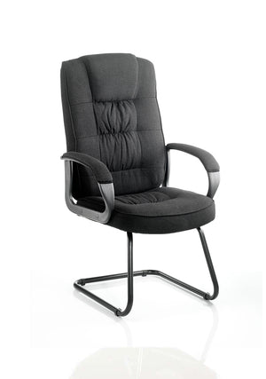 Moore Deluxe High Back Black Cantilever Visitor Chair With Arms KC0149 2