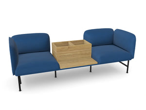 Nebula 2-Seater Lounge Chair with Centred Lacquered Table