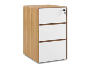 Nero Executive 3 Drawer Mobile Pedestal American Black Walnut