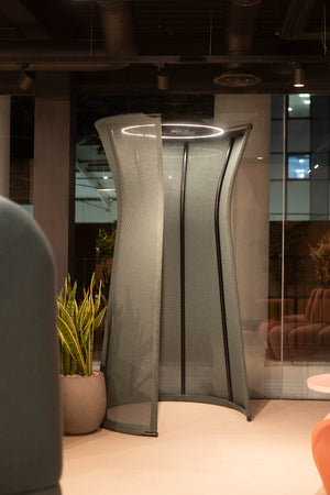 Nita Circular Knit Seated Pod in Grey Finish without Seating