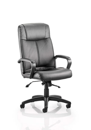 Plaza Executive Chair Black Soft Bonded Leather With Arms EX000052 2