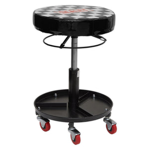 Pneumatic Mechanic Seat with Ø380mm Padded Cushion