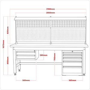 Premier Industrial Complete Workstation and Cabinet Combo 2.1m API2100COMB02 8