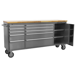 Premier Mobile Stainless Steel Tool Cabinet and Cupboard 10 Drawer AP7210SS 3