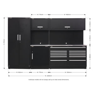 Premier Storage System with Stainless Worktop 3.26m APMSCOMBO2SS 10