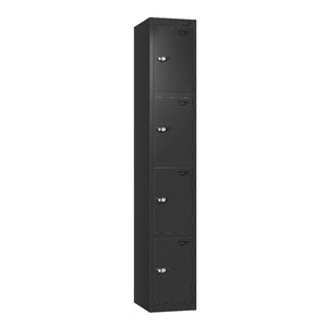 Prime 4-Door Steel Locker Black Black