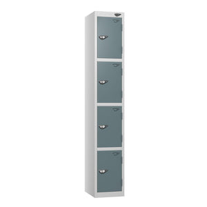 Prime 4-Door Steel Locker Pearl Silver Grey Blue
