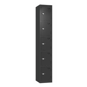 Prime 5-Door Steel Locker Black Black