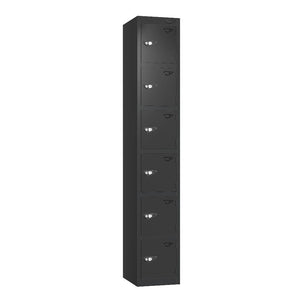 Prime 6-Door Steel Locker Black Black