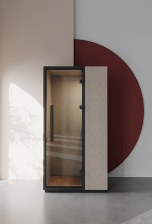 Quadra Acoustic Booth Table with USB Charger Detail