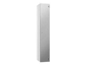 Shield SGL GL24 1-Door Locker Arctic White Meta Silver