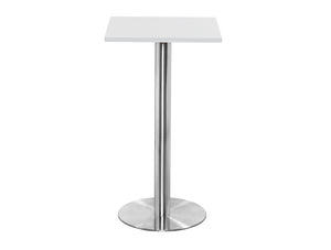 Square Poseur Brushed Steel Table 600mm 2