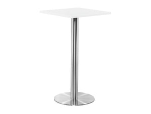 Square Poseur Brushed Steel Table 600mm 3