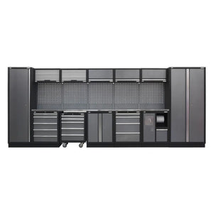 Superline PRO Storage System with Stainless Worktop 4.92m - APMSSTACK01SS