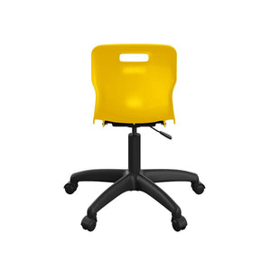 Titan Swivel Junior Chair with Plastic Base and Castors T30-Y-BK 6