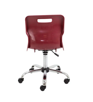 Titan Swivel Senior Chair with Chrome Base and Castors T35-BU 6