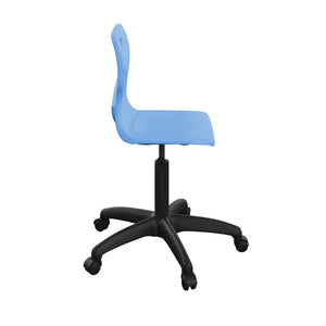 Titan Swivel Senior Chair with Plastic Base and Castors T35-CB-BK 4